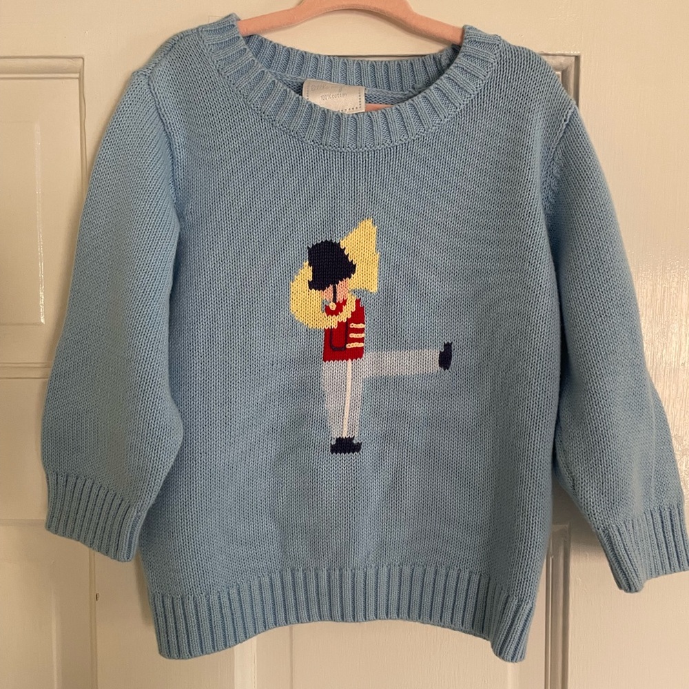 Little English Blue Knit Sweater Marching Soldier